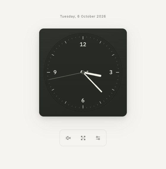 Moment’s SVG analog clock in the light theme